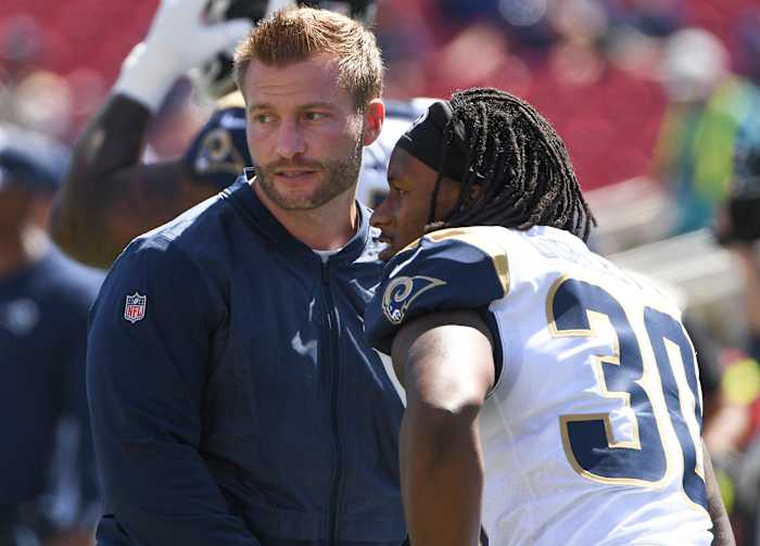 Sean McVay and Todd Gurley had instant success together. (Robert Hanashiro/USA Today)